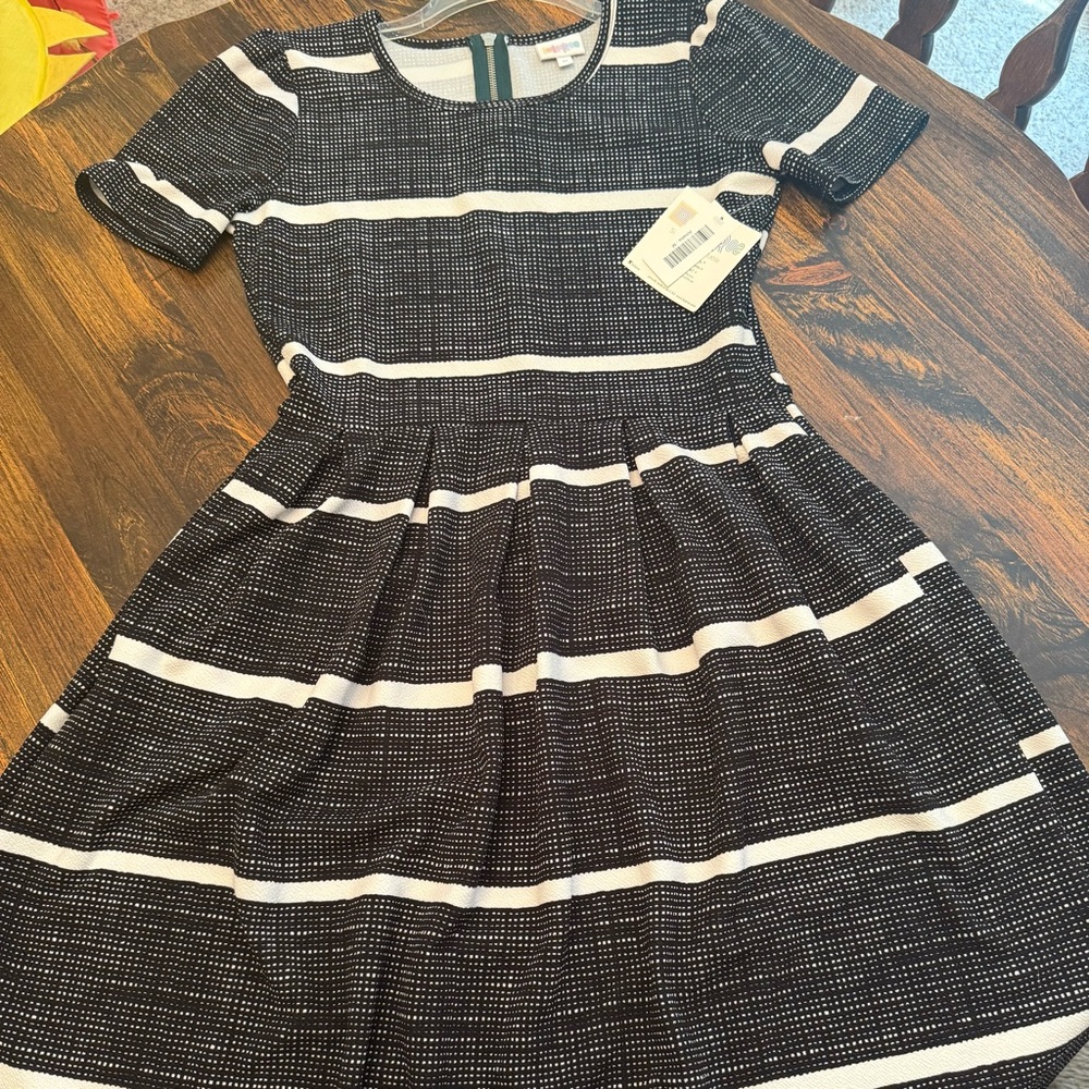 Black and white striped LLR Amelia dress
